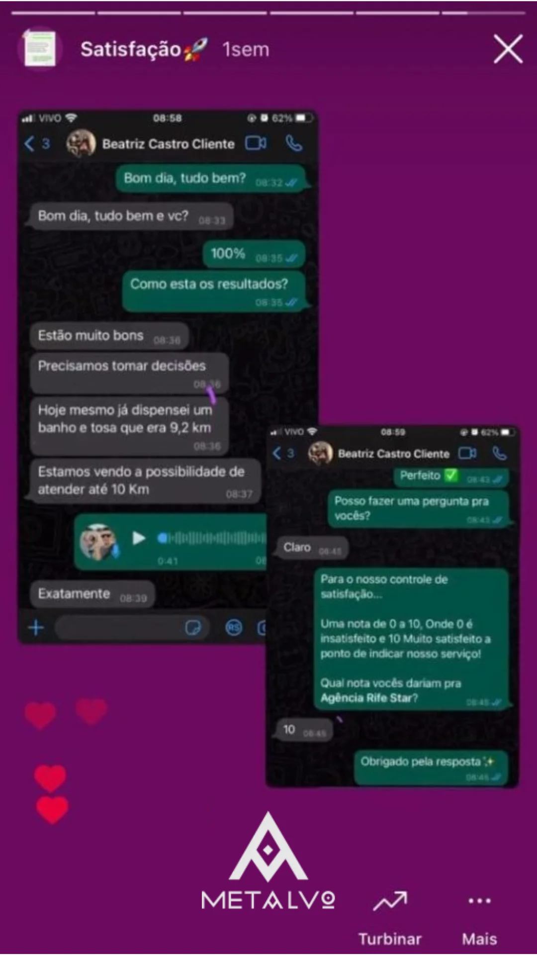 Depoimento 4 de cliente no WhatsApp