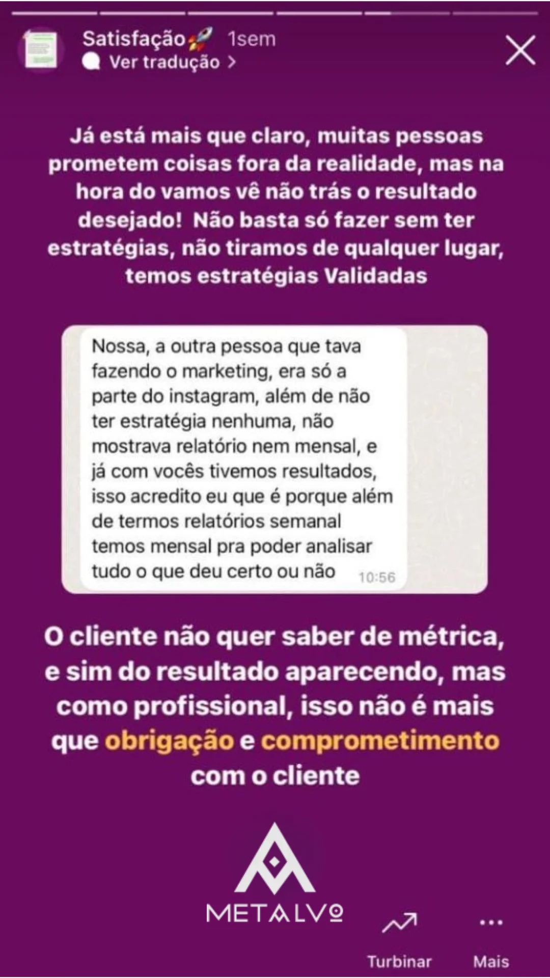 Depoimento 2 de cliente no WhatsApp